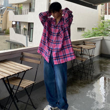 將圖片載入圖庫檢視器 韓國情侶Classic Check Long Sleeve Shirt

