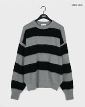將圖片載入圖庫檢視器 Striped wool and mohair sweater
