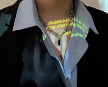 將圖片載入圖庫檢視器 Black crystal glass necklace
