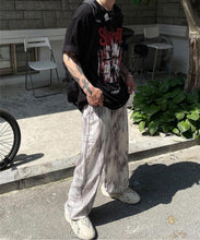 將圖片載入圖庫檢視器 —pattern nylon string pants 韓國束腳褲

