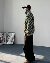 將圖片載入圖庫檢視器 checkerboard毛毛jacket
